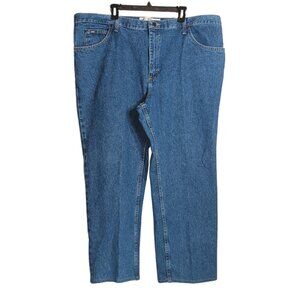 Lee Regular Fit Jeans Mens 46x30 Medium Wash Straight High Rise 100% Cotton